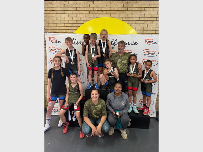 The Heidelberg Soldiers Wrestling Club produced an impressive display in Alberton on August 22, with its young wrestlers securing a string of medals while gaining valuable experience and building confidence against strong competition.