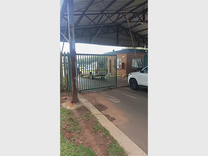 Security guards were allegedly tied up and robbed of their belongings before suspects removed six truck tyres and fled from a waste department on Nigel Road.