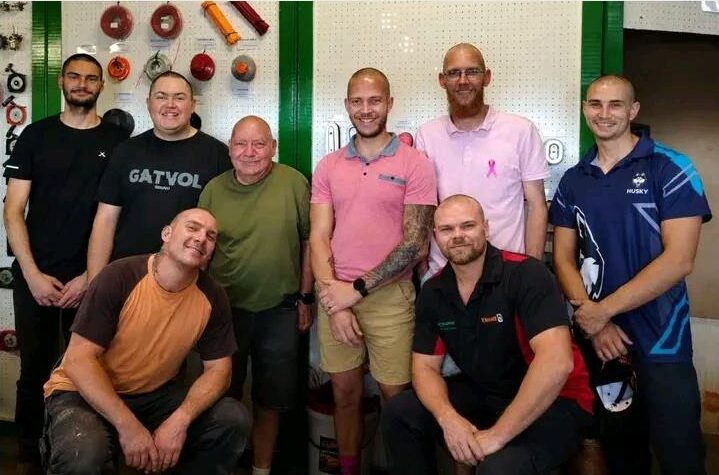 Turfmaster staff and management recently showed their support for Breast Cancer Awareness Month by shaving their heads or spraying their hair, challenging other local businesses to join the initiative and help raise awareness.