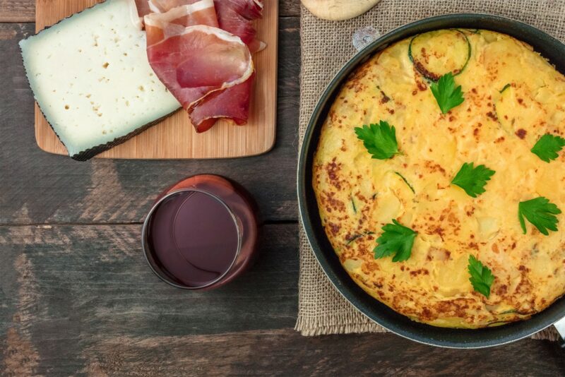 Biltong and cumin boerenkaas omelette