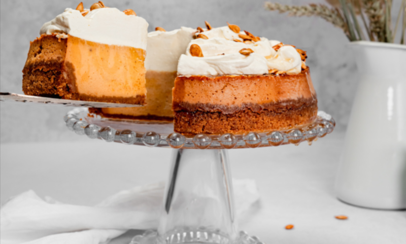 Sticky Honey Pumpkin Cheesecake