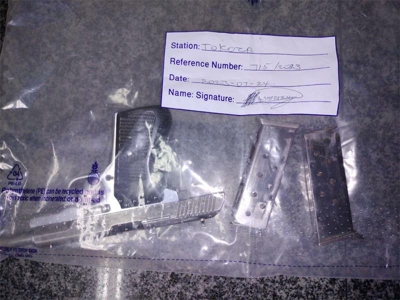 Following up on information from National Crime Intelligence, a suspect was arrested for possession of an unlicensed firearm in Thokoza.
