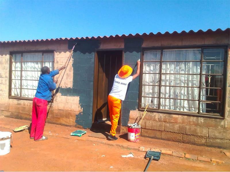 Mitambo Sports Academy reached out for assistance after struggling to get paint donations to finish painting the 83-year-old’s home.