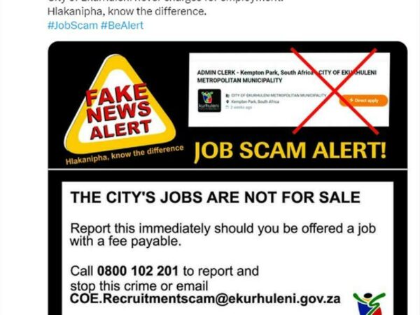 The city urged community members to protect themselves from scammers.