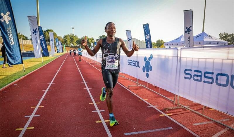 George Kanjuchi finished in 3:54:00, earning his first silver medal in his second Two Oceans Marathon.
