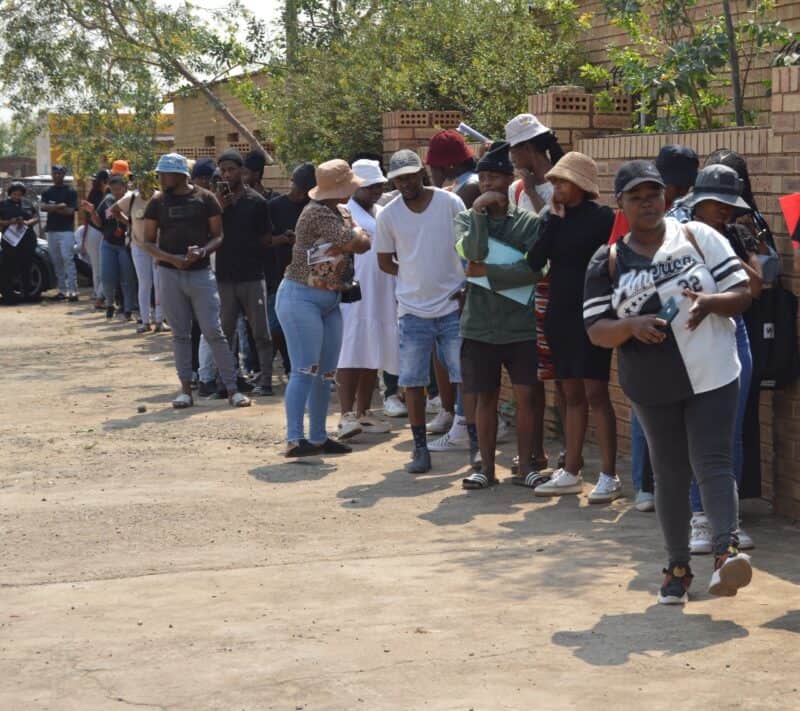 Hundreds queued at Change Bible Church on September 11 to register for the Gauteng Premier Panyaza Lesufi’s Nasi Ispani programme, with many unemployed young people expressing hope the initiative will change their lives.