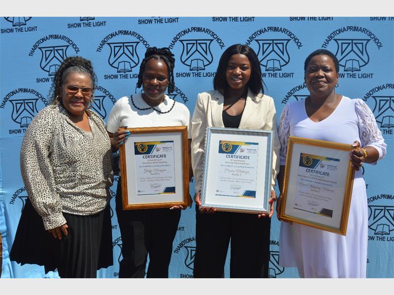 Six teachers from schools in Vosloorus, Thokoza, Katlehong, and Palm Ridge were recognised for their outstanding contribution to education and lifelong service.