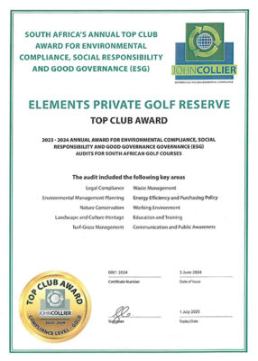 Prestigious golf club wins top award | Die Pos