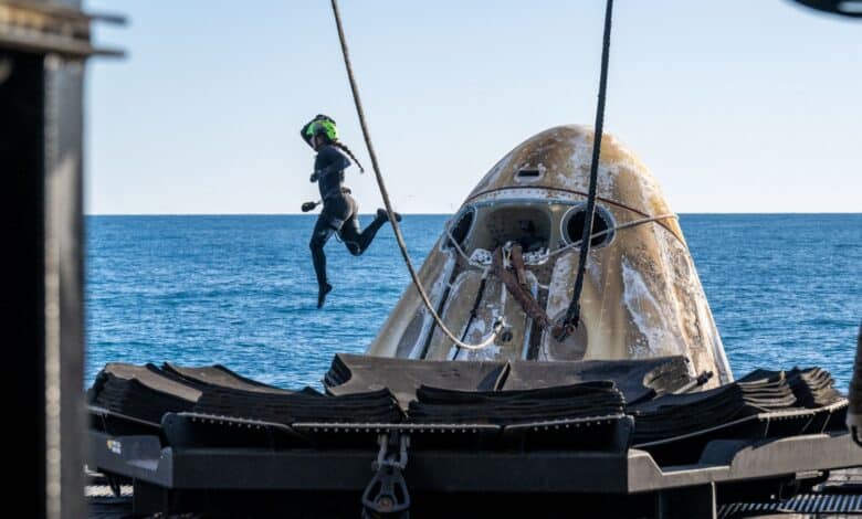 Smiles, thumbs ups and a safe return for 'stranded' NASA