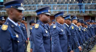 Police parade at the State of the Province. PHOTO: NQUBEKO MBHELE