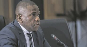 KZN police commissioner Nhlanhla Mkhwanazi gives testimony during the judicial commission of inquiry probing his claims of interference within the criminal justice system, at Brigitte Mabandla Justice College in Pretoria on Wednesday.