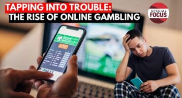 Online gambling. Photo design: Justin Goldstone