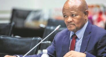 Suspended Police Minister Senzo Mchunu testifies before the Ad Hoc Committee looking into KZN police commissioner Nhlanhla Mkhwanazi’s allegations of corruption within the South African Police Service. Photo: Justice and Security Cluster/X
