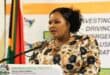 KZN Social Development MEC Mbali Shinga addresses delegates at the Partnership Summit in Umhlanga. Photo: KZN Department of Social Development.