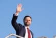US Vice President JD Vance waves as he boards Air Force Two after attending talks on Iran in Islamabad on April 12, 2026.