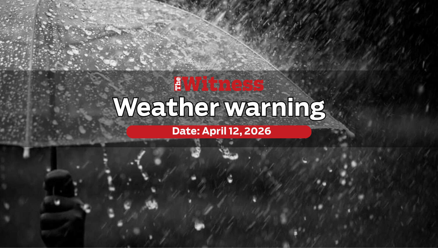 Severe thunderstorms expected across western and central KZN on Sunday