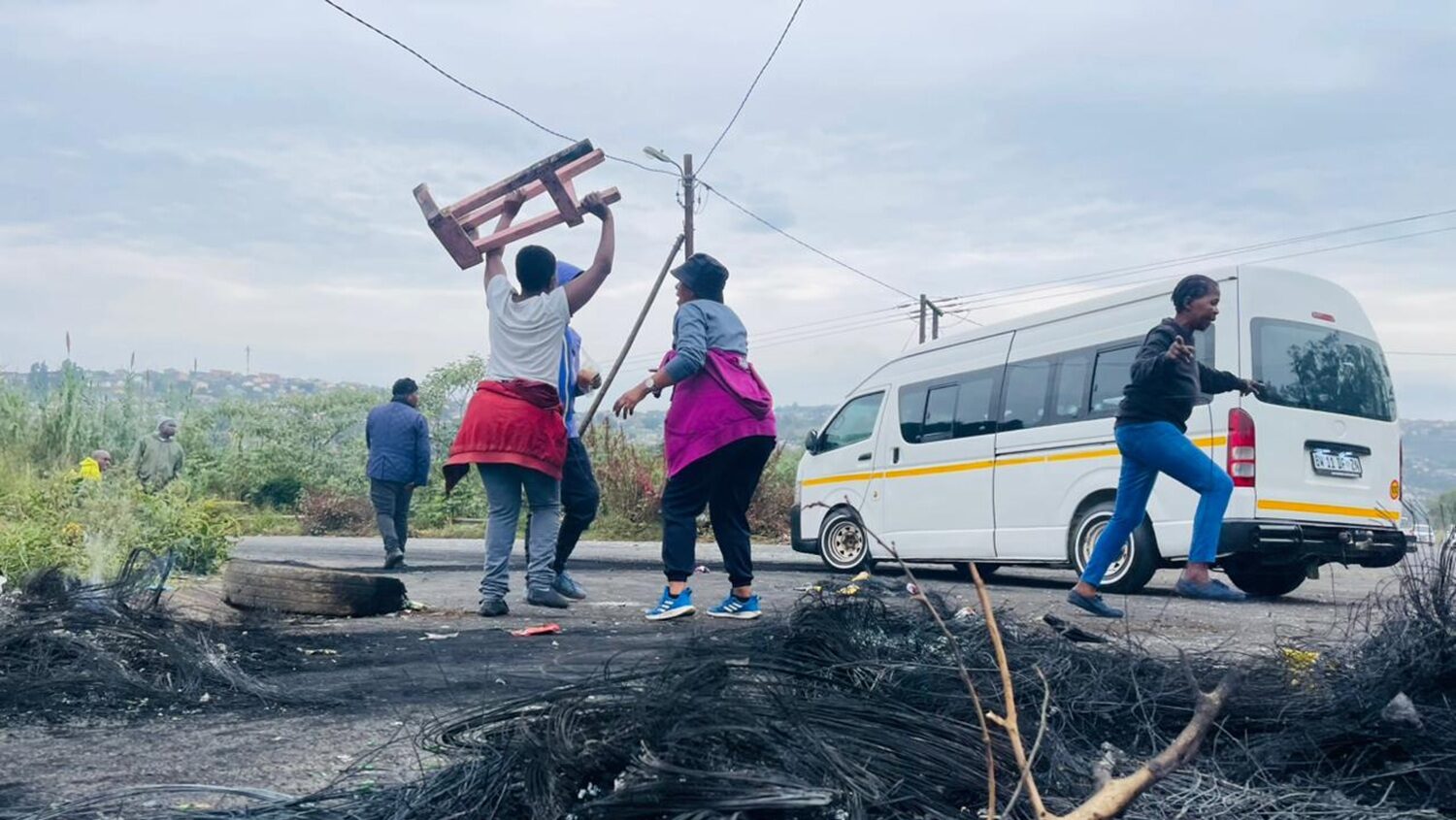 WATCH | Residents block road in PMB over water outages, power cuts