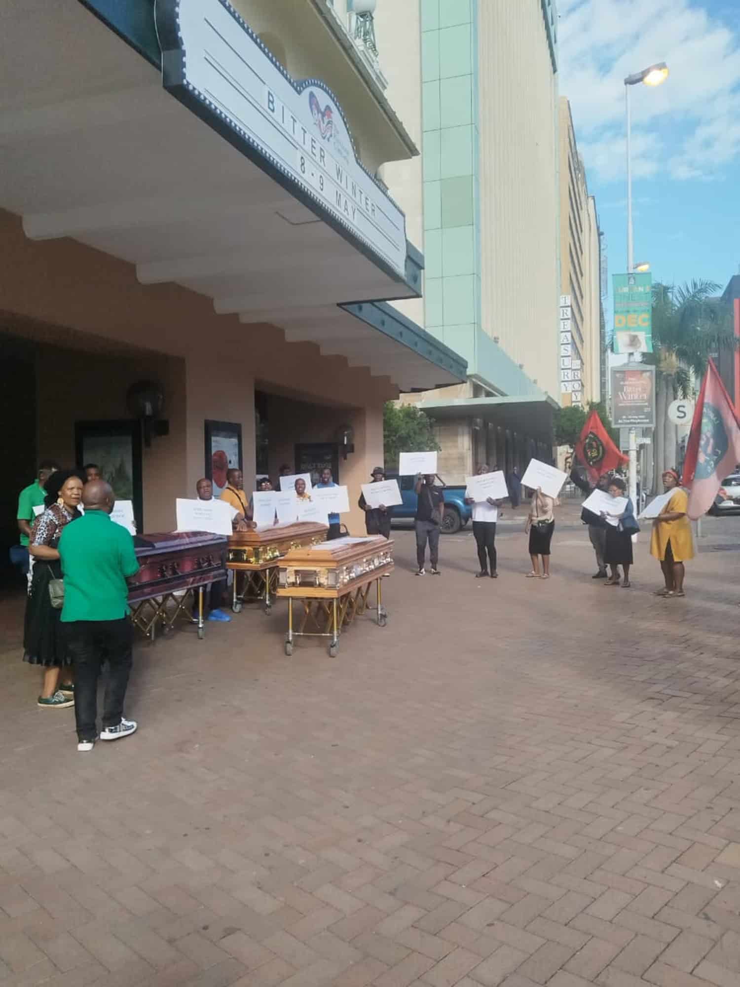 WATCH | KZN artists stage coffin protest over ‘death’ of arts industry