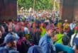 Thousands of March and March protestors outside the Pietermaritzburg City Hall where it's expected that the leaders of the march will give an address. Photo: Moeketsi Mamane