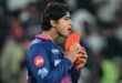 Rajasthan Royals' Indian cricket player Vaibhav Sooryavanshi reacts after his team's lose in the 2026 Indian Premier League (IPL) T20 Second Qualifier match against Gujarat Titans at the Maharaja Yadavindra Singh International Cricket Stadium on the outskirts of Chandigarh on May 29, 2026. (Photo by Punit PARANJPE / AFP) / -- IMAGE RESTRICTED TO EDITORIAL USE - STRICTLY NO COMMERCIAL USE --