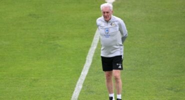 South Africa's Belgian head coach Hugo Broos walks during a training session at Hidalgo Stadium in Pachuca, Mexico on June 3, 2026, ahead of the FIFA 2026 World Cup football tournament. (Photo by YURI CORTEZ / AFP)