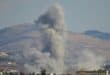 Smoke rises from the site of an Israeli airstrike that targeted the southern Lebanese village of Kfar Tibnit on June 13, 2026.