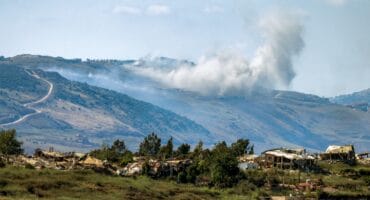 Smoke rises following Israeli bombardment in southern Lebanon as seen from a position across the border in the Upper Galilee in northern Israel on June 19, 2026.