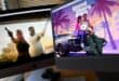 This illustration photo created in Los Angeles, California, on December 5, 2023, shows Rockstar Games’ Grand Theft Auto 6 trailer played on computer screens.