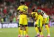 South African players celebrate the 1-0 victory in the 2026 World Cup Group A football match between South Africa and South Korea at the Monterrey Stadium in Guadalupe, Mexico, on June 24, 2026. (Photo by Julio Cesar AGUILAR / AFP)