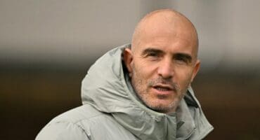 Chelsea's Italian head coach Enzo Maresca arrives at a team training session at the Chelsea training ground in Cobham, west of London on December 8, 2025, on the eve of their UEFA Champions League league phase football match against Atalanta BC in Bergamo.