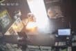 Fire suspect is caught setting a second blaze after seen setting himself on fire in his first attempt. Photo Screengrab