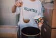 For illustrative purposes: A volunteer serves a hot meal. Photo: Pexels