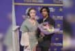Kiyaan Pillay (right) celebrates with Tyla Gunter, from Irene’s Model Agency, after he was placed among the Top 10 finalists in the prestigious Hollywoodbets Durban July Young Designer Award 2026. Photo: Supplied
