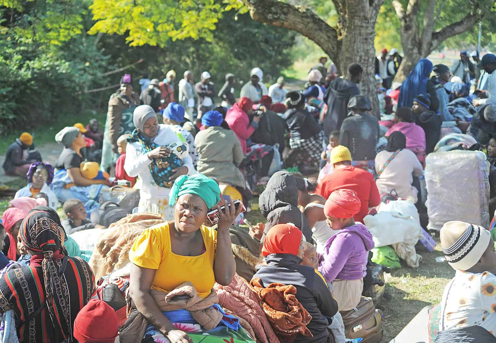 WATCH | Malawian nationals wait patiently for buses to take them home