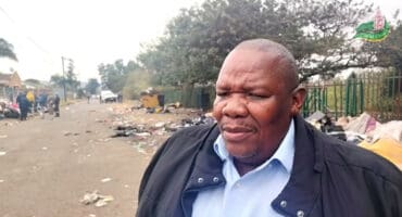 Mayor Mzimkhulu Thebolla updates about the closure of the temporary shelter in Mayor's Walk. Photo: Screengrab