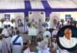 The funeral of Church President TE Nkonyane (insert) at Osizweni in Newcastle. Photos: Video screenshots