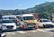 The scene of the road rage incident on Saturday, around 11am, on Armitage Road. Photo: Supplied