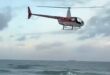 Helicopter searching for the missing man. Photo: Rusa
