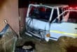 a white Toyota Hiace taxi crashed into the wall of a crèche