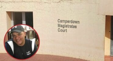 Triple murder accused Aldane Donnelly (insert) appeared in the Camperdown Magistrate's Court on Monday. Photo: Supplied