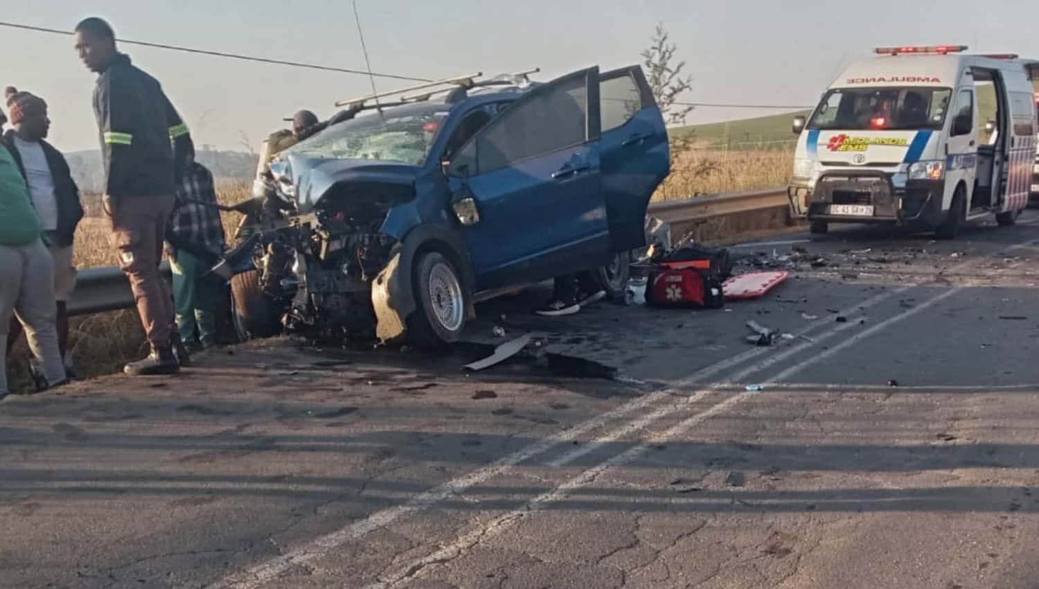 Two critically injured in head-on collision
