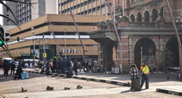 Protesters blocked the roads outs the Pietermaritzburg City on Monday. Photo: Shorne Bennie