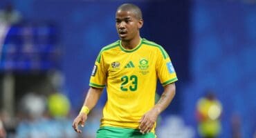 Jayden Adams (South Africa) looks on during Group A FIFA World Cup 2026, Chezia and South Africa , Atlanta Stadium, Atlanta, United States on June 18 2026. (Photo by Ulrik Pedersen/NurPhoto) (Photo by Ulrik Pedersen / NurPhoto via AFP)