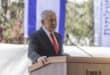 Israel's Prime Minister Benjamin Netanyahu speaks during a cornerstone laying ceremony for the Atarot Heritage Center at an abandon airport in East Jerusalem near the separation wall with the Israeli occupied West Bank city of Ramallah on July 5, 2026. (Photo by ilia YEFIMOVICH / AFP)