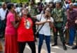 A relative of a victim killed in overnight clashes between inmates of two drug gangs, grieves in front of the Negombo prison on the outskirts of Colombo on July 6, 2026.