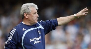 Newcastle's English Manager Kevin Keegan gestures during their Premier League match against West Ham at Upton Park, East London on April 26, 2008.