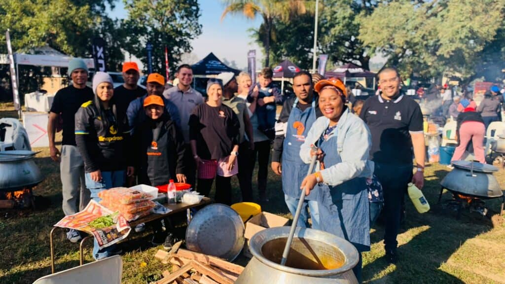 Bidvest McCarthy Toyota, Pietermaritzburg team who had been cooking for Food For Life for five year excited to be part of the event again on Mandela Day. Photo: Londiwe Xulu