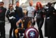 Cosplayers dressed as Marvel characters pose outside the Convention Center during San Diego Comic-Con International in San Diego, California, on July 22, 2026. (Photo by Chris DELMAS / AFP)