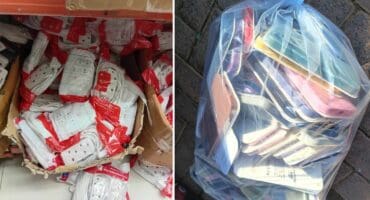 Counterfeit goods seized during a three-day operation by SAPS. Photos: SAPS Facebook