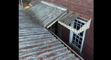 The deteriorating state of Indlovana Primary School infrastructure has already caused injuries. Three pupils were injured by parts of ceiling that fell on top of them and a teacher had to undergo an operation after she fell into one of many holes in the mobile classrooms. Photo: Supplied